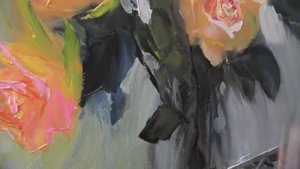 Художник Игорь Сахаров, видеоурок  Желтые розы