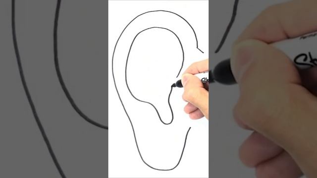 Как нарисовать ухо пошагово | How to draw an Ear Step by Step