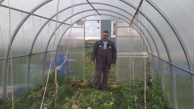 Деревенская рутина. Подготовка теплицы к зиме. Кошу(!) траву. смотреть онлайн