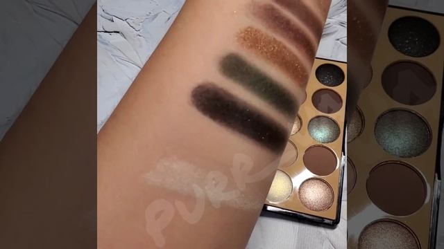 Палетка теней MERCI Diamond Eyeshadow матовые и перламутровые 10 цветов M-511 № 03 обзор и свотчи смотреть онлайн