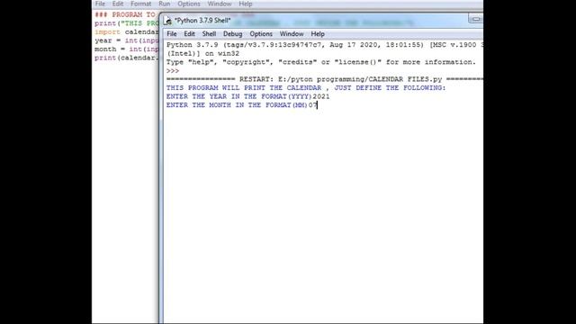 HOW TO PRINT CALENDAR IN PYTHON??   | EASIEST METHOD |  100% WORKING..