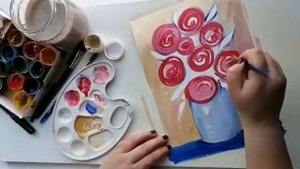 Занятие по рисованию в подготовительной группе. "Весенний натюрморт.