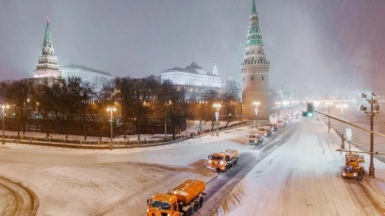 дороги в москве зимой