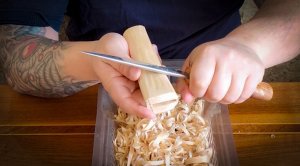 Изготовление финского ножа / деревянный вкладыш для ножен