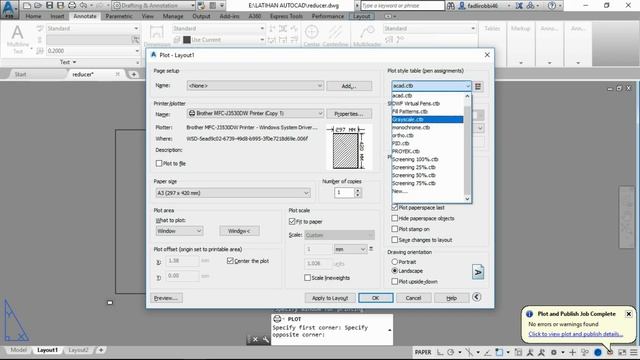 AUTOCAD TUTORIAL - CARA PRINT GAMBAR AUTOCAD DI KERTAS A3 смотреть онлайн