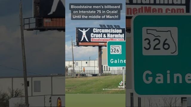 An Intactivist Billboard on I 75 in Ocala, Florida