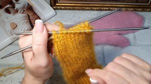 МК варежки из мохера в две нити. Простой и быстрый вариант вязания варежек