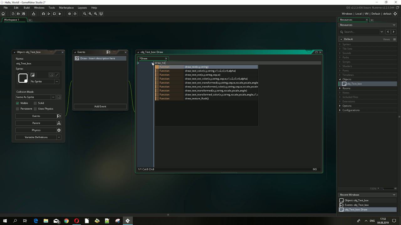 Hello, World! В GameMaker Studio 2 | Code tutorial