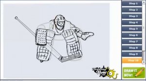 How to Draw a Hockey Goalie