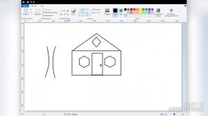 Уроки Paint для детей, изучение программы, рисуем домик