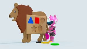 Learn colors with Miniforce | Jigsaw Puzzel | Lion | Animal | Color play | Mini-Pang TV 3D Play