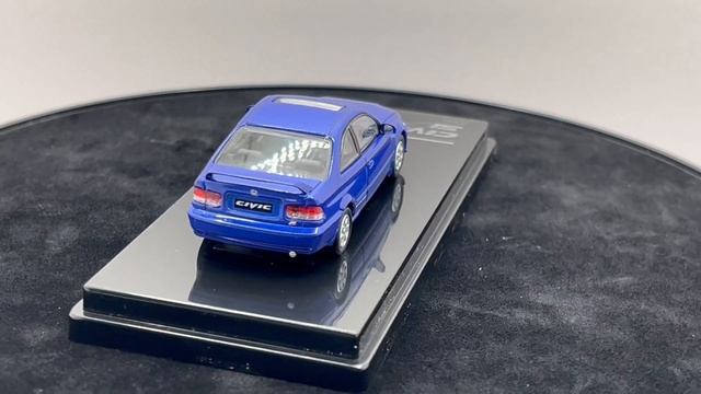 Honda Civic Si 1999 in electron blue pearl, 1:64 scale diecast car model смотреть онлайн