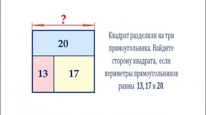 Найдите сторону квадрата ➜ Придумай свой способ решения!