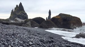 Black Sand Beach Reynisfjara Iceland 4K