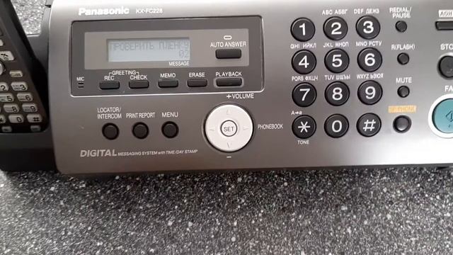 Факс Panasonic KX-FC228RU с беспроводной трубкой смотреть онлайн