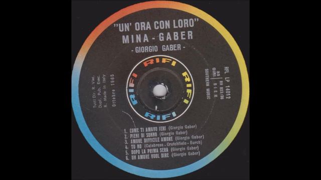 Giorgio Gaber tu no dream on little dreamer 1965 смотреть онлайн