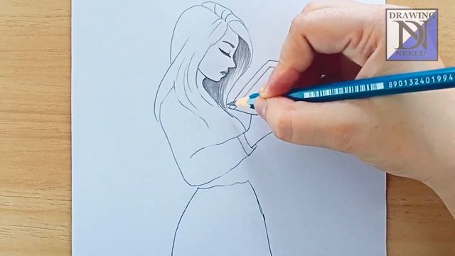 How to draw a girl reading a book  Drawing for beginners  Pencil drawing  simple drawings