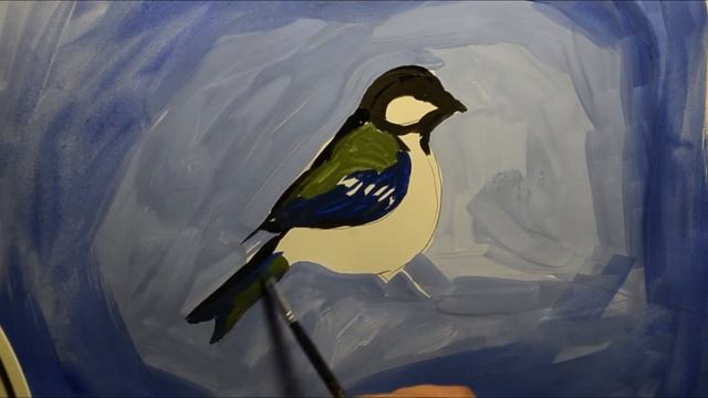 Анімалістичний жанр. Птахи. Синичка. смотреть онлайн