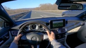 Mercedes Benz CLS 500 максимальная скорость автобан POV