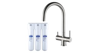 Распаковка смесителя для кухни 2в1 с фильтром Аквафор Кристалл Swedbe Selene Plus К8042К