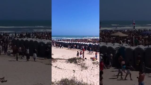 View from hill of Coca Cola beach,South Padre Island