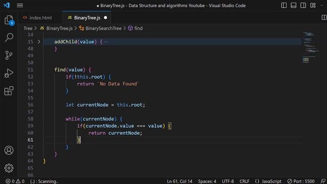 Data Structure and Algorithms #68 Binary Search Tree in javascript Bangla Find Implementation | BST