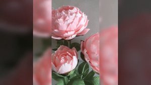 Ростовые пионы из гофр бумаги