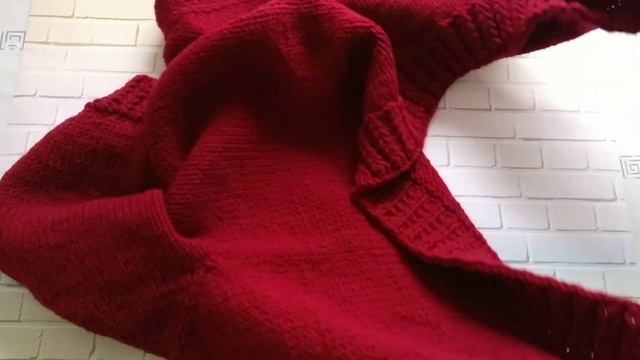 ?Готовая работа / Кардиган спицами реглан сверху с цельнавязаной планкой/ КАРДИГАН БЕЗ ШВОВ. ?