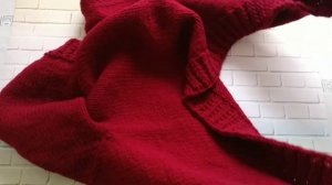 ?Готовая работа / Кардиган спицами реглан сверху с цельнавязаной планкой/ КАРДИГАН БЕЗ ШВОВ. ?