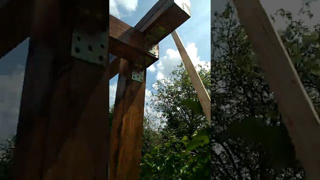 Деревянная беседка своими руками часть 2 стропильная система смотреть онлайн