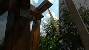 Деревянная беседка своими руками часть 2 стропильная система