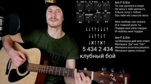 Эльдар Далгатов - Милашка на гитаре БЕЗ БАРРЭ, разбор, аккорды, cover