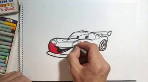 Как нарисовать гоночную машинку поэтапно!МОЛНИЯ МАКВИН!