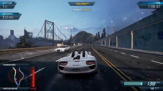 Need for Speed Most Wanted Porsche Spyder Concept VS Lamborghini Aventador смотреть онлайн