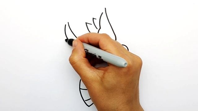 Голубь Мира Рисунок на День Победы, 9 Мая. Рисуем поэтапно Голубя, шаг за шагом. #533 смотреть онлайн