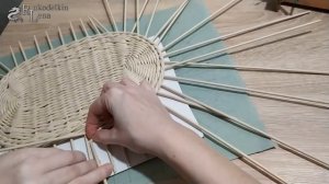 Корзина для белья, расчет овального дна/ плетение из газетных трубочек