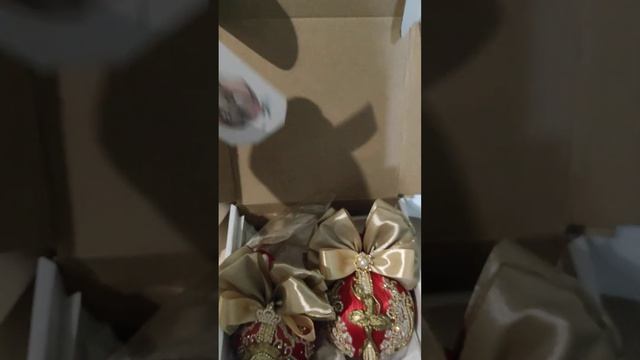 Обзор Новогодних игрушек"шары" упаковка наборчиков. смотреть онлайн