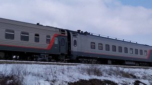 ТЭП70БС - 069 с пассажирским поездом.