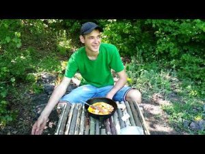 Как сделать самодельный лесной столик на природе? Отдых на природе. 19.05.2019.