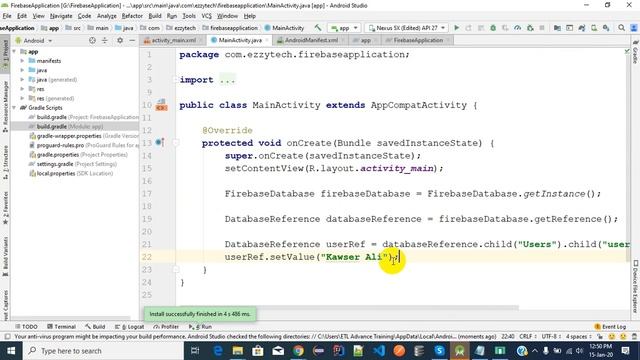 Firebase Tutorial | Firebase data insert in android studio |  part 02 |