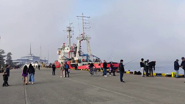 Грузия. Батуми. 20 февраля. Туманный Батуми. смотреть онлайн