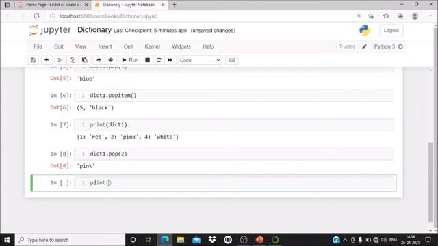 Python Data Type: Dictionary | methods operating on dictionary