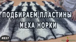 Как провести анализ и подобрать пластины меха в шубке Норка-крестовка.  Подбор меха в изделии.