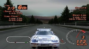 Gran Turismo 2 - Test Course - Venturi Atlantique 600 LM Part 1 Fail - ePSXe 1.7.0