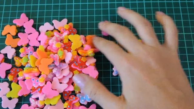 Закрома мастерицы.604кфл. Смолы 20х15мм бабочка-бант с цветком, лот 100шт.Видео обзор покупок с Аli смотреть онлайн