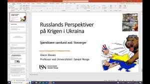 Russlands Perspektiv på Krigen i Ukraina - Glenn Diesen ved Sjømilitære Samfund (in Norwegian)