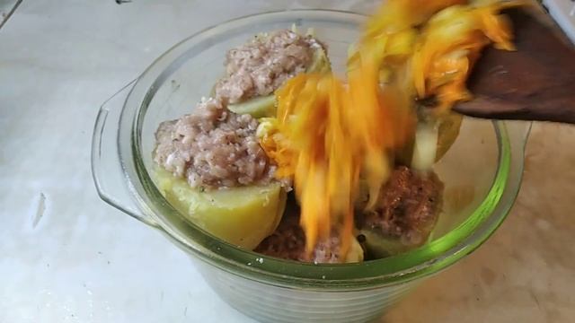 Фаршированный Картофель. Быстрый рецепт. Кухня минимум +