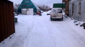 Самодельный минитрактор на базе мотоблока МТЗ. Уборка снега.