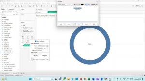 How to create a donut chart in ship modes total orders in the inner and orders in the outer circle.