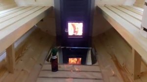 Как топить печь Harvia с внутренней топкой в банях бочках